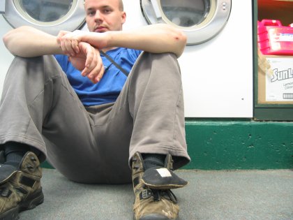 Hanging out in a laundromat