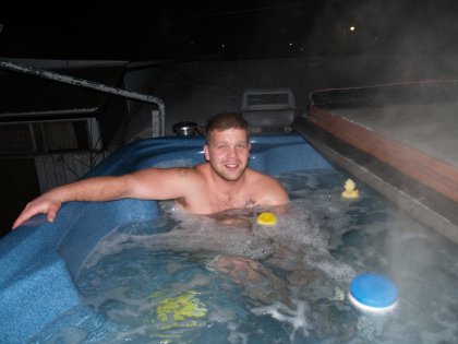 Bo In The Hot Tub