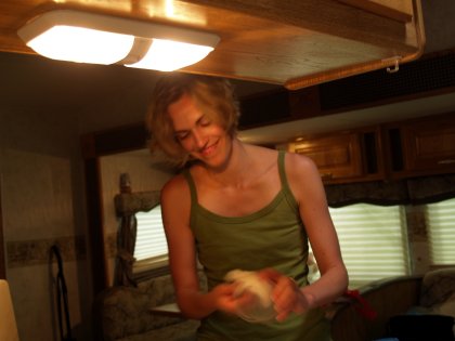 Kristi, the happy camper