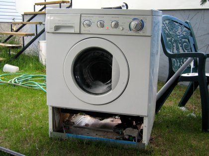 The front loading washer I found in a back alley