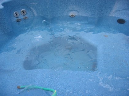 Yes, that is ice in our hot tub.