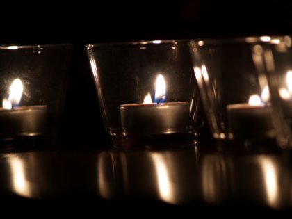 Glass candles