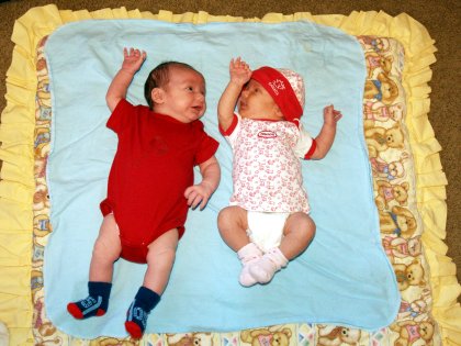 Patriotic Babies wearing Canada Day outfits