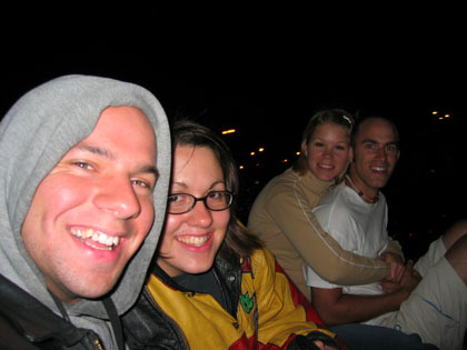 Us on the roof of Grace Baptist watching the fireworks