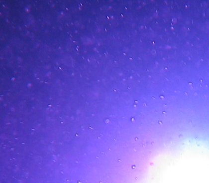 Underwater glow of LED light