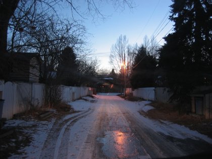 A Back Alley by Evening Light