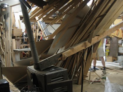 The roof in my parents' garage lost a support beam the other day