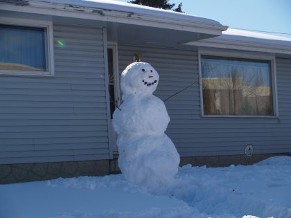 My first snowman in my own yard