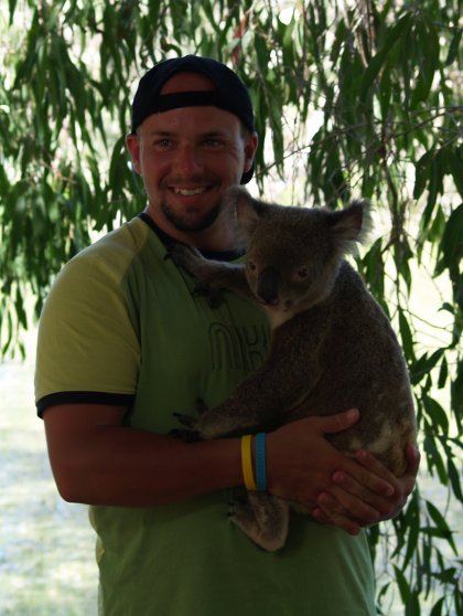 Me holding a Koala