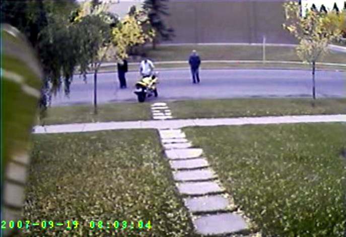 Motorcycle tipping caught on tape