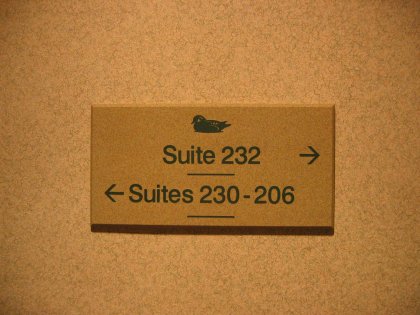 My room, 232, has it's own sign!