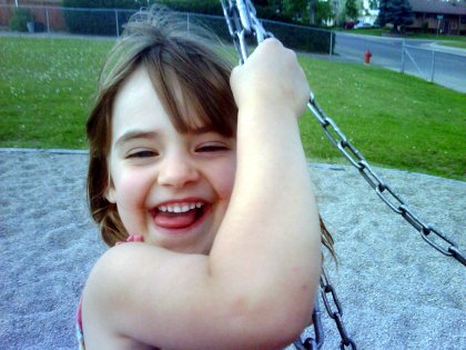 Ah the joy of a tire swing at the park