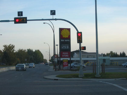 Price of gas in Medicine Hat on October 10, 2002
